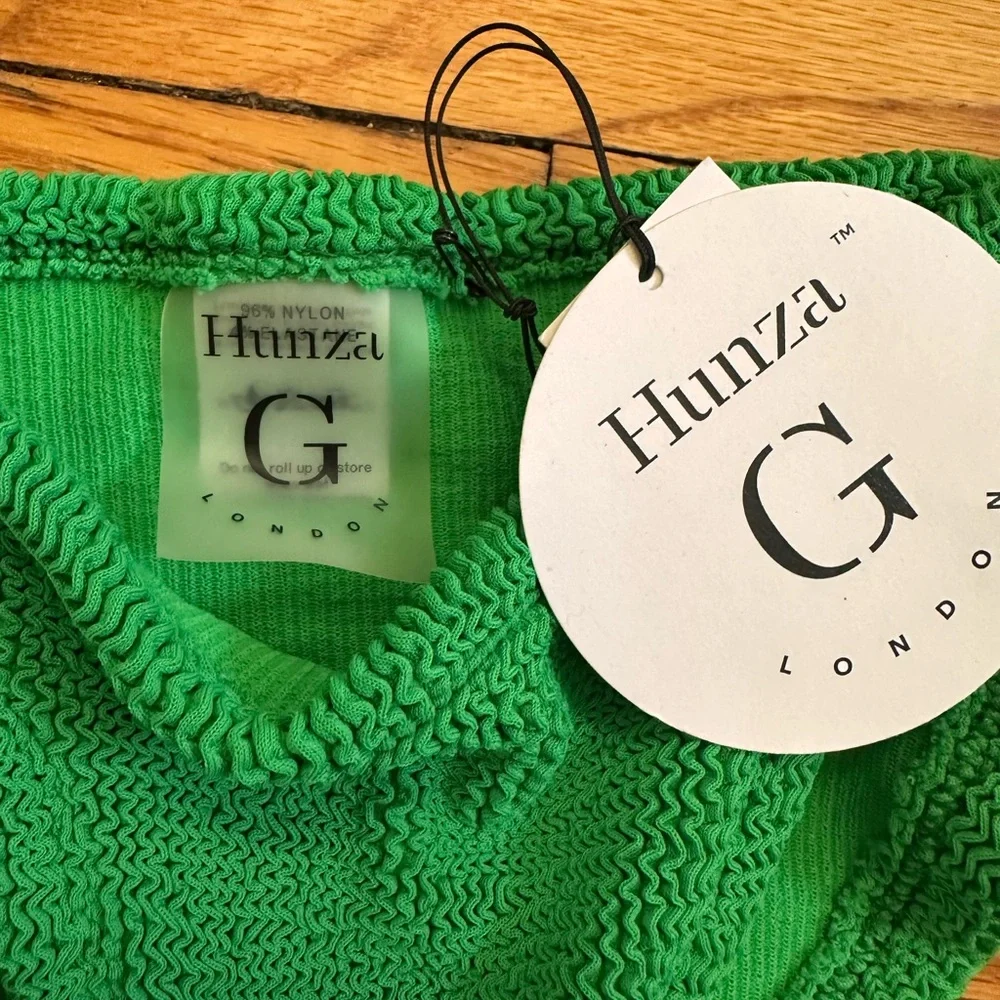 Hunza G Green Textured Bikini Set - Women's Swim
